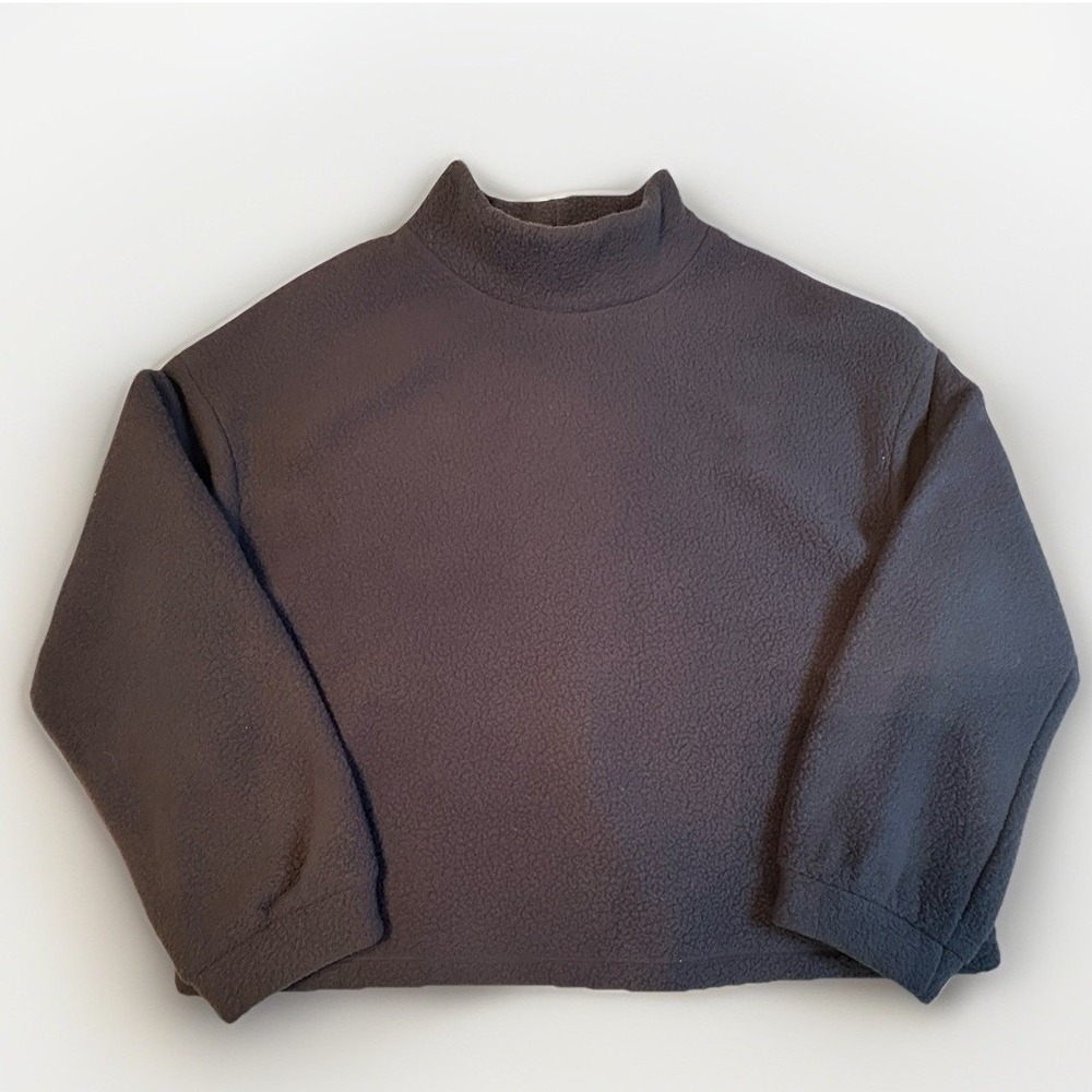 Alaskan Hardgear Duluth Trading Co Fleece Pullover Men XL Navy Mock Neck Sweater